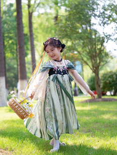 汉服女童异域风情西域舞姬古装襦裙舞蹈演出服装公主迪士尼国风