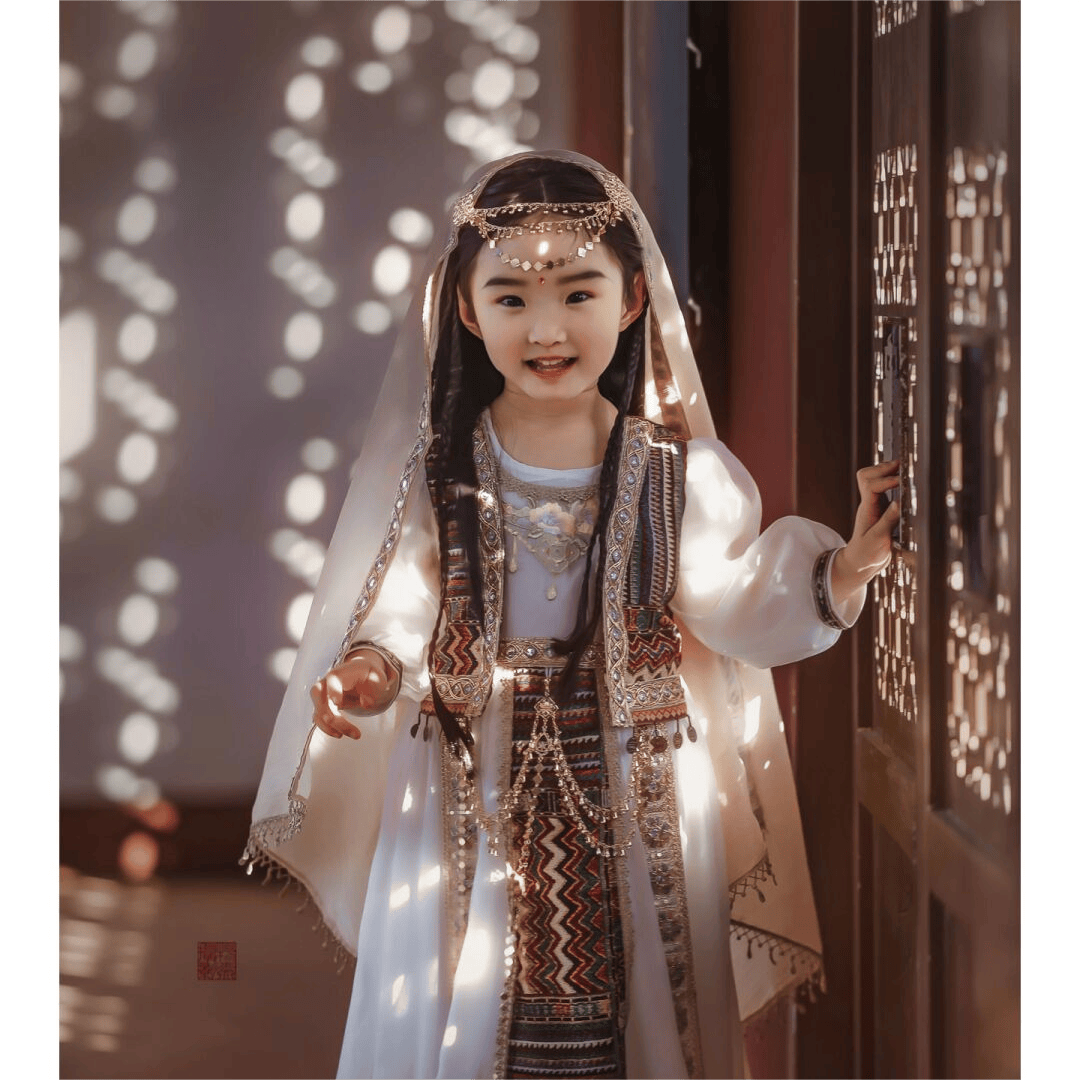 异域风情女童汉服楼兰少女改良汉服儿童古典超仙新疆民族服度假风,童装/婴儿装/亲子装,汉服,淘宝优惠券,粉丝福利购,淘宝优惠卷