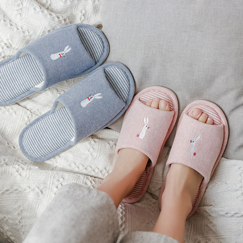 日式可爱布艺棉麻拖鞋女夏季室内家用情侣居家防滑亚麻四季男春秋,居家布艺,居家亚麻拖鞋,淘宝优惠券,粉丝福利购,淘宝优惠卷