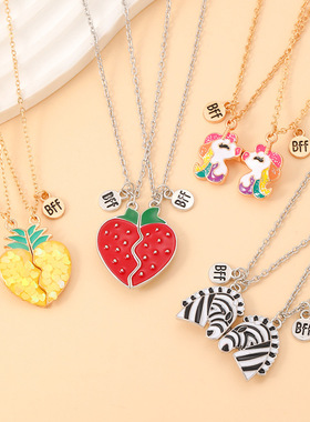 创意新款饰品套装卡通爱心草莓菠