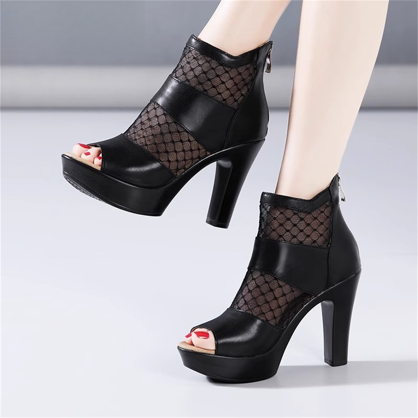 高跟粗跟凉鞋女2025夏季新款时尚