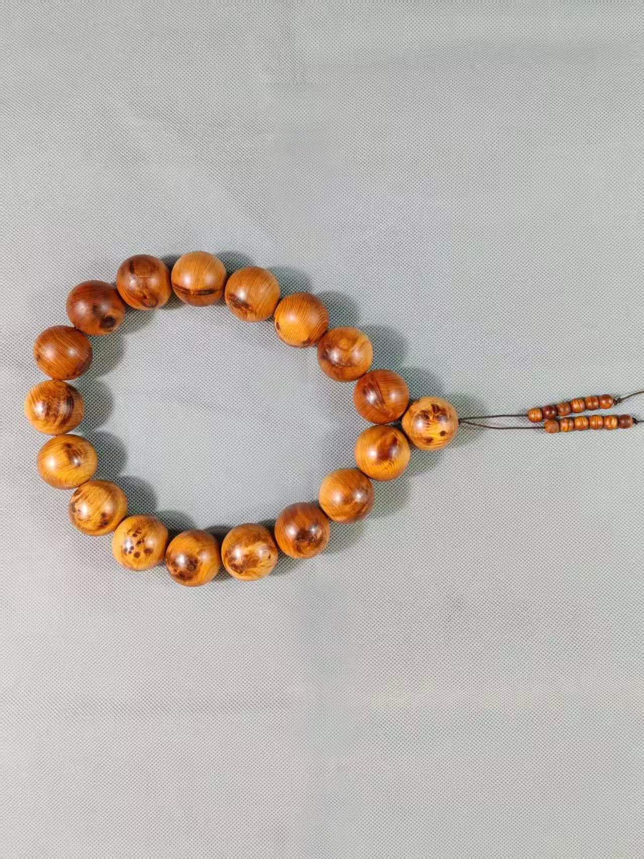 手持 太行崖柏(可车挂)留疤 水波纹 3.0厘米珠子文玩装饰礼品48