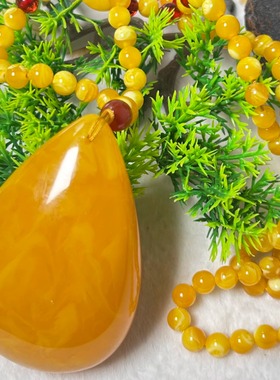 天然原矿新蜜双面老色大水滴珠链吊坠毛衣链时尚百搭款