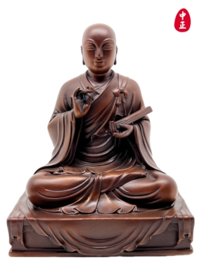 大唐三藏玄奘法师十公分非遗红铜支持金银定制人物雕塑独家版权