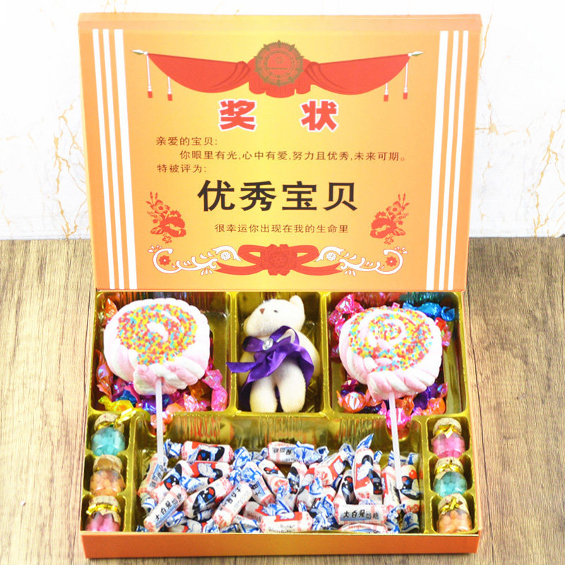 超大棉花棒棒糖糖果礼盒装生日礼物送女生男生儿童孩子闺蜜女朋友