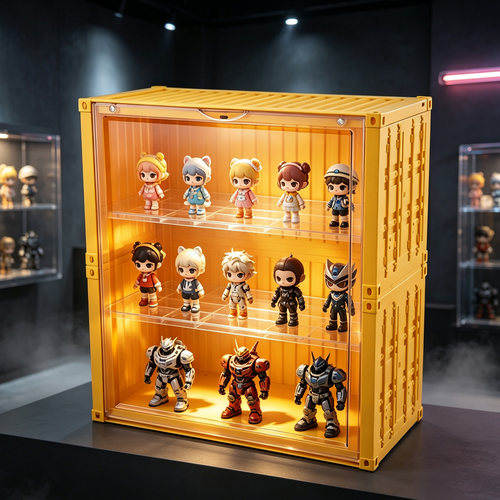 GOTO带灯展示架泡泡玛特手办柜