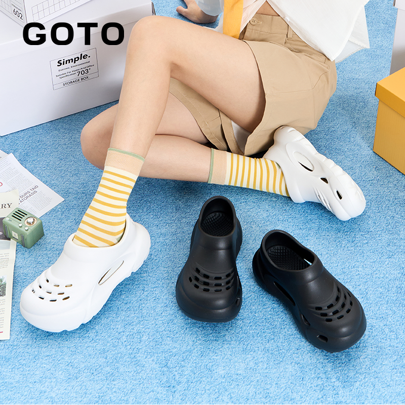 GOTO海豚洞洞鞋情侣款沙滩鞋