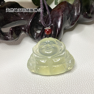 天然岫玉羽绒服佛公棉袄佛公双面立体弥勒佛新货玉石大佛公