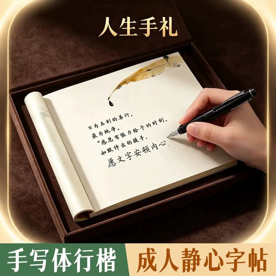 书行人生手札智慧金句语录行楷字帖成人练字静心字帖全套6册修身向上心灵美文硬笔描红钢笔写字帖成人学生硬笔临摹练字帖每日一练