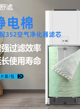 适配352空气净化器滤芯X50X60S静电棉初效过滤pm2.5灰尘大颗粒DIY