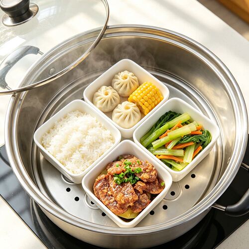 【做饭搭子】陶瓷小蒸碗家用厨房一人食四方碗蒸蛋碗小吃碗耐高温