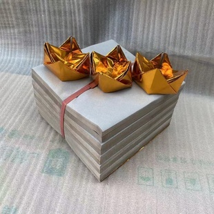 金元宝手工折纸锡箔金银色纸中元清明节自己叠祭祀专用元宝
