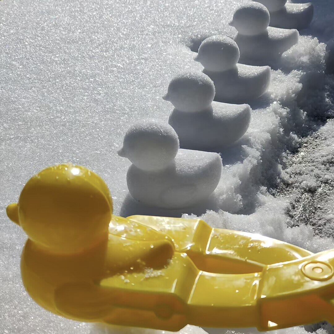 小黄鸭雪球夹冬天夹雪神器下雪天玩雪工具堆雪人模具夹打雪仗专用