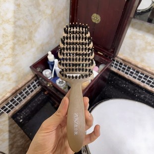 梦中情梳松塔猪鬃梳头顶蓬松神器女生高颅顶顺发养发家用排骨梳