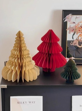 节日感拉满不占地圣诞树装饰