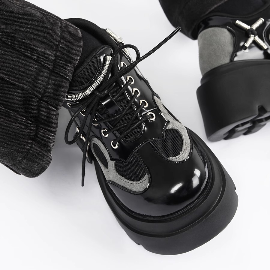 EMYLD厚底德比鞋马丁鞋小皮鞋女