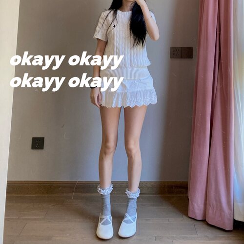 花边中筒袜堆堆袜四季棉款针织韩式小众百搭甜美蝴蝶结蕾丝刺绣袜