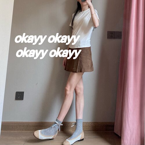 碎花蝴蝶结中筒袜堆堆袜小清新小众棉款针织女袜高级感四季小个子