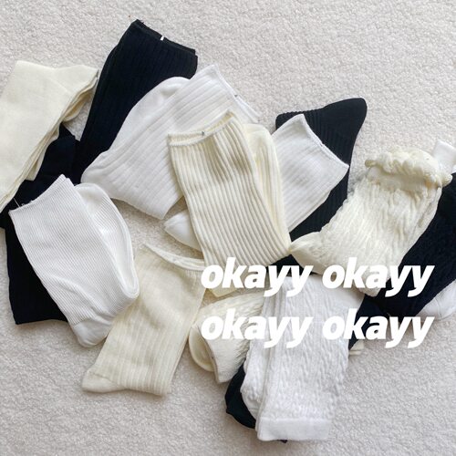 日系lolita女袜黑白米