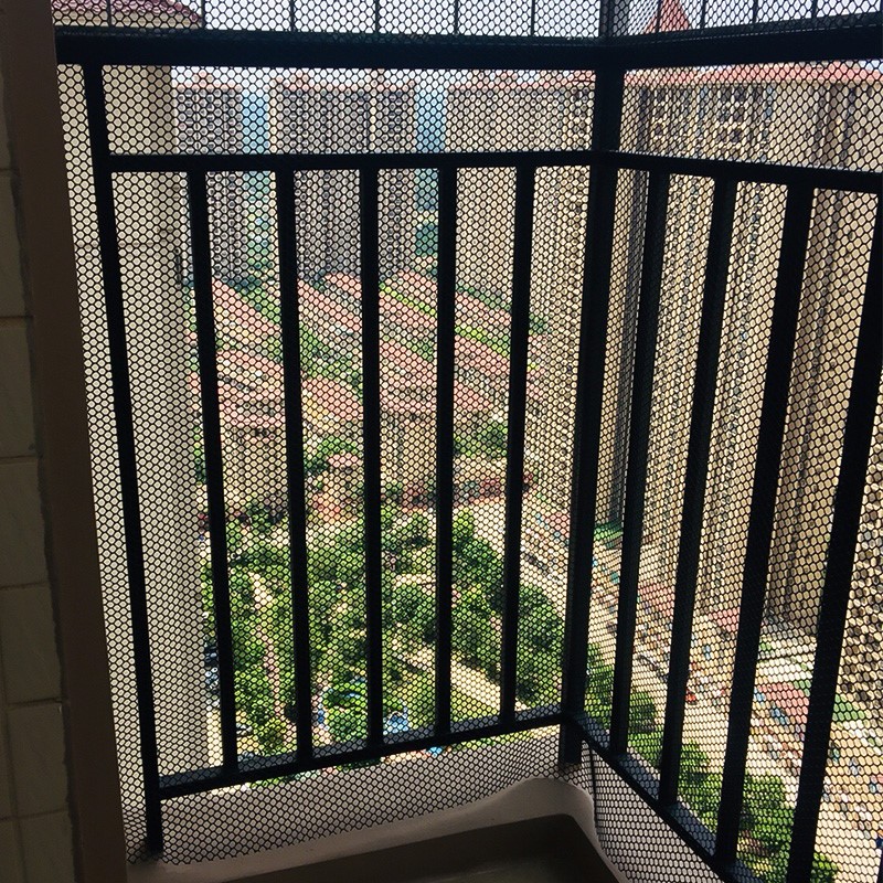 阳台防护围板挡板透明塑料防掉东西防盗窗封窗网儿童安全护栏防坠