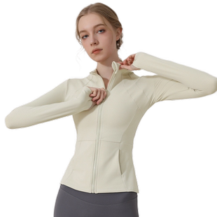 瑜伽服女外套秋冬紧身速干运动健身服套装外穿跑步训练开衫骑行服