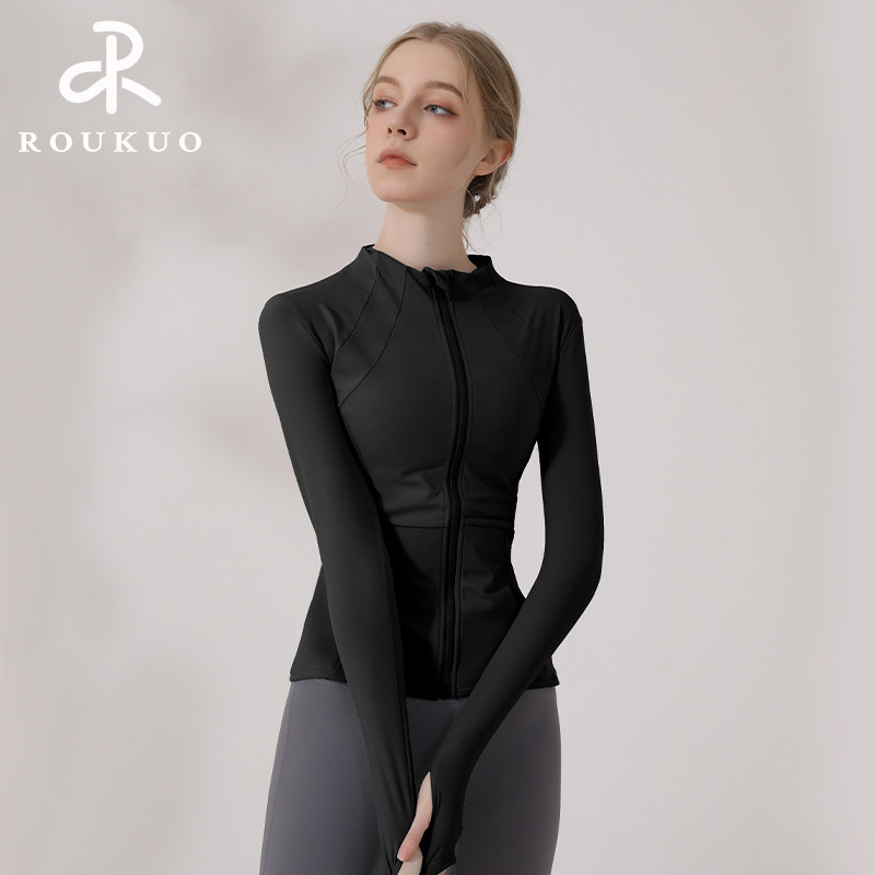 瑜伽服修身显瘦春秋长袖高级感运动外套跑步健身服女速干专业训练,运动服/休闲服装,运动茄克/外套,淘宝优惠券,粉丝福利购,淘宝优惠卷