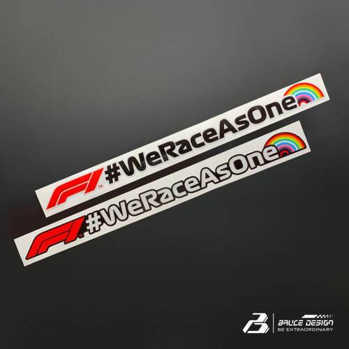 F1主题#WeRaceAsOne彩虹网红彩虹车贴3M反光贴