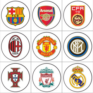 皇马曼联巴萨ac米兰车贴阿森纳汽车欧冠足球队徽俱乐部贴纸电动车
