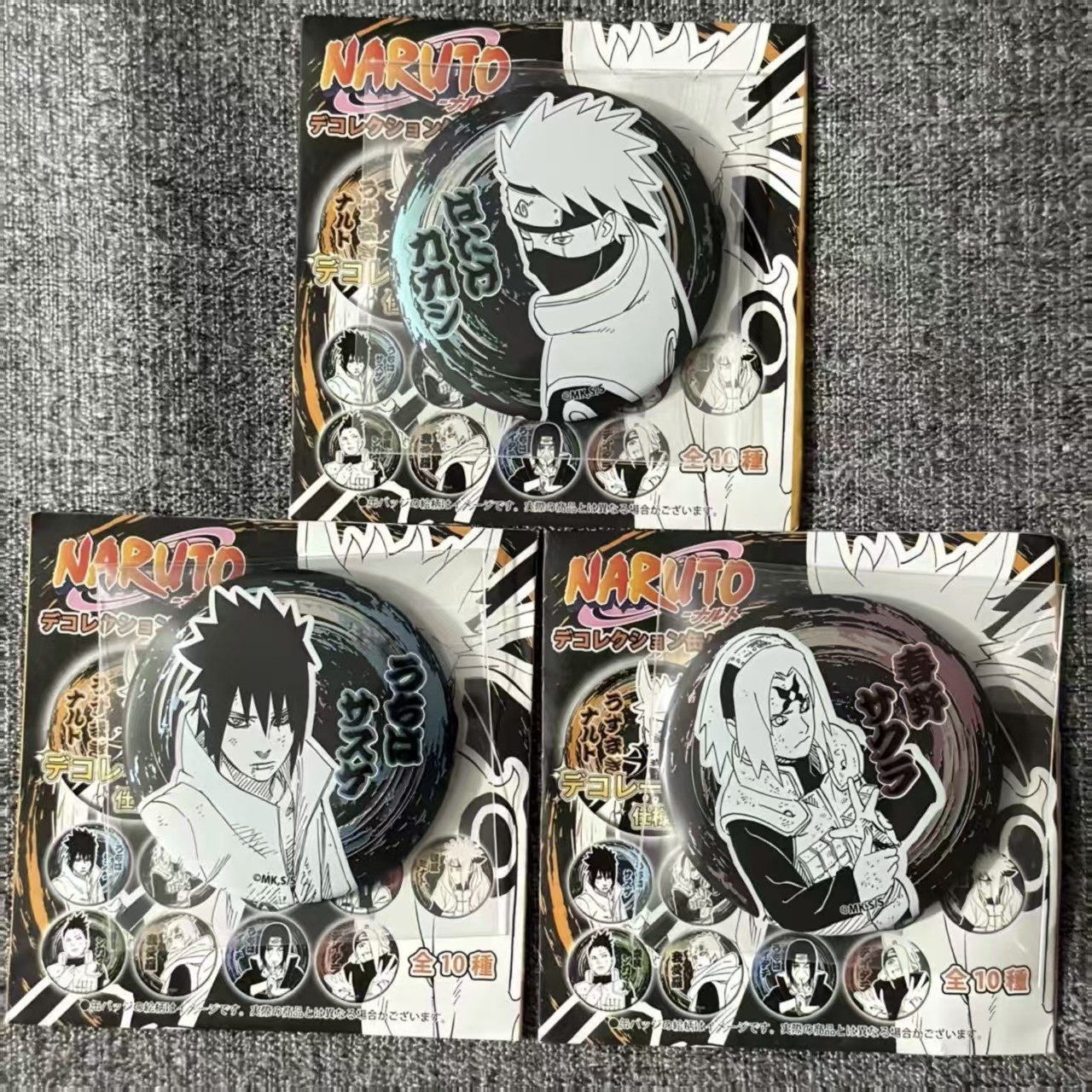 日谷火影忍者js浮雕吧唧卡卡西佐助小樱周边马口铁徽章高颜值谷子