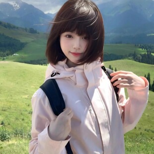 LDAB粉色冲锋衣外套女春秋季2026新款美式三合一防风滑雪服外套