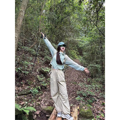 LDAB卡其色工装裤女25春夏薄款