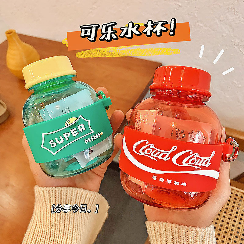 创意潮牌简约迷你学生运动塑料美式可乐杯雪碧水杯潮流小清新水壶