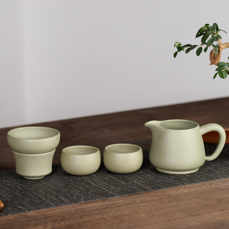 绿泥公道杯茶漏茶滤精品紫砂过滤网茶叶茶隔泡茶公道杯滤茶小杯子图片