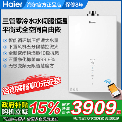 海尔平衡式家用燃气热水器FU7S