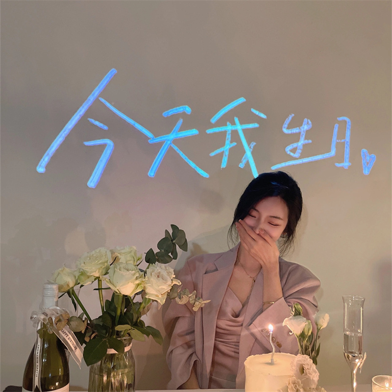 网红氛围灯生日拍照投影灯道具