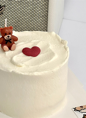 ins小熊蜡烛蛋糕韩国可爱卡通生日儿童派对烘焙装扮插件布置装饰