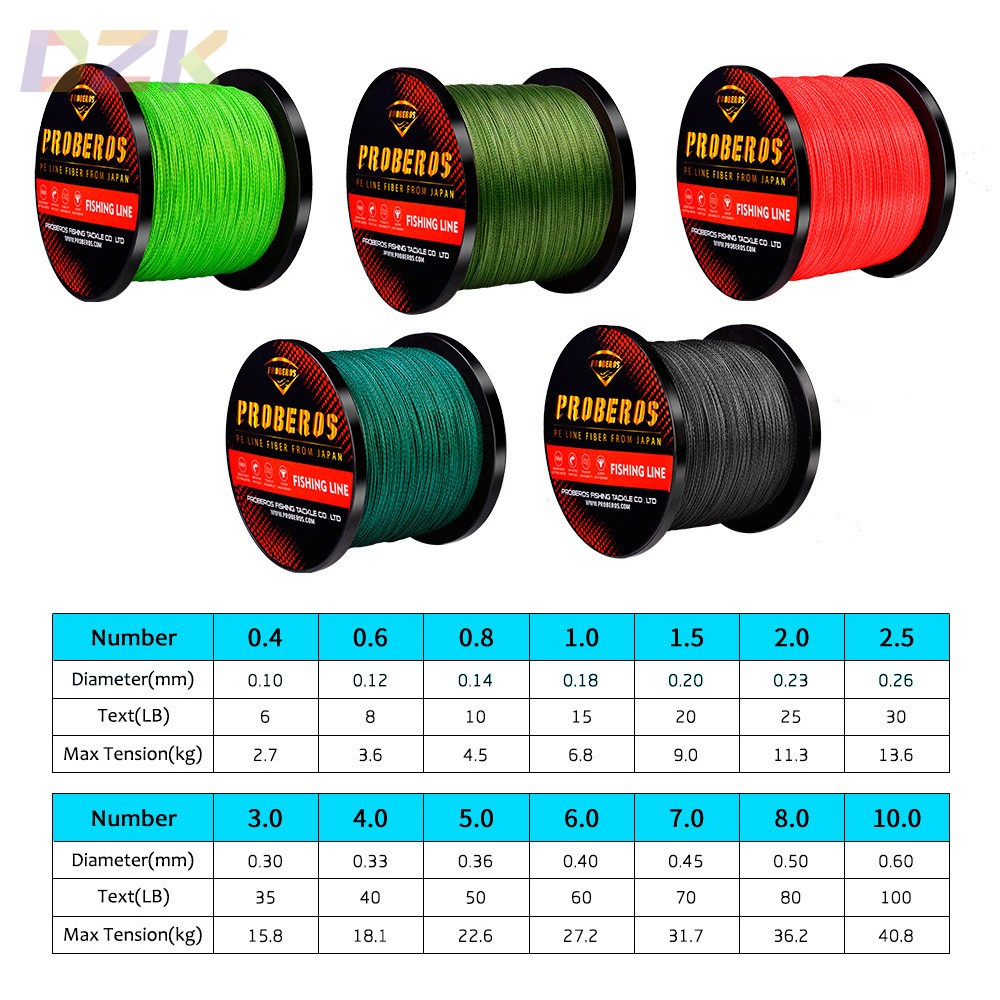 4编1000米鱼线PE编织大力马五彩渔线矶钓海钓五彩线y9