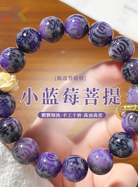 工厂高端价九紫离火菩提手串六字真言醒狮跑环款单圈文玩盘玩手y4