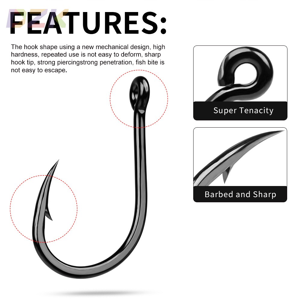 管付伊势尼鱼钩 带圈带环路亚鱼钩 高碳钢有倒刺海钓矶钓单钩高y9