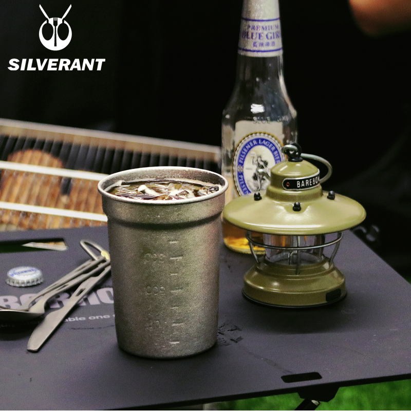 银蚁钛啤酒杯轻奢可刻图刻字