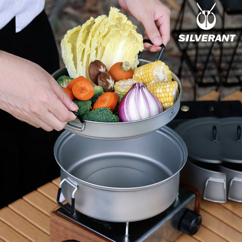 银蚁纯钛汤锅蒸锅健康不串味