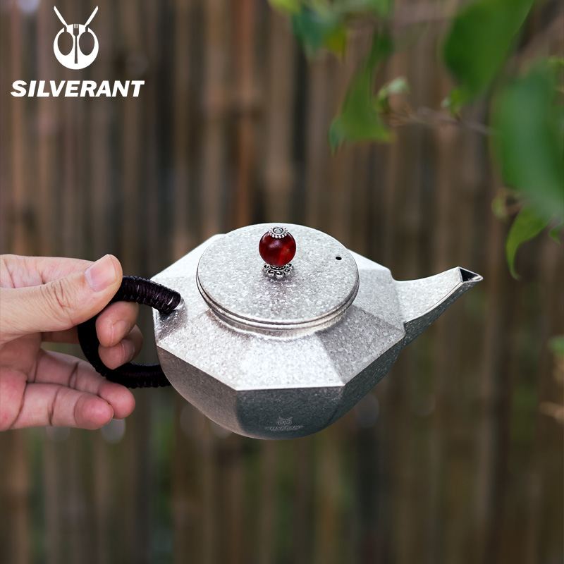 银蚁纯钛茶具便携茶壶套装