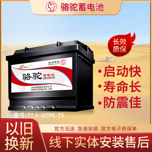 骆驼蓄电池启停T7福克斯12V75A