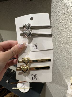 爱心冷淡风发夹女2023新款后脑勺