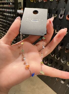 0825韩国东大门代购手链nyunyu彩色原石ins风小石头手饰多巴胺夏