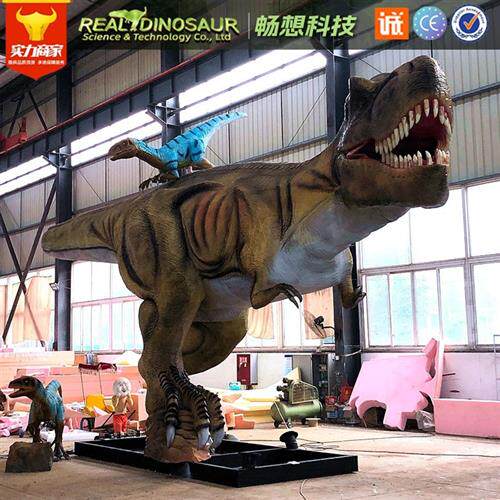 带动作的仿真恐龙模型户外大型恐龙机电模型霸王龙迅猛龙打斗
