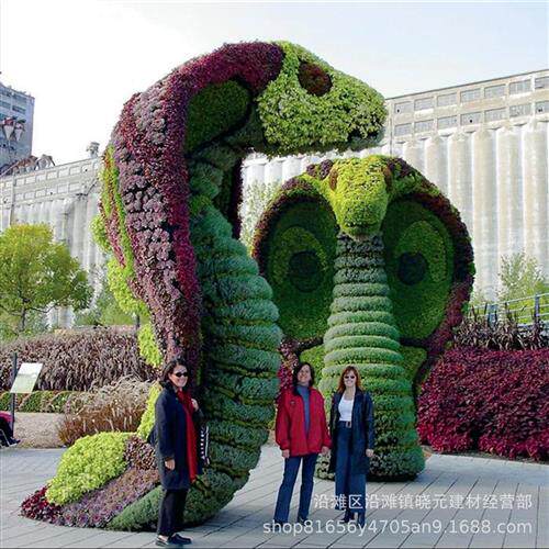 大型仿真绿雕工艺品动物造型国庆中秋节景观绿植雕塑户外摆件厂家