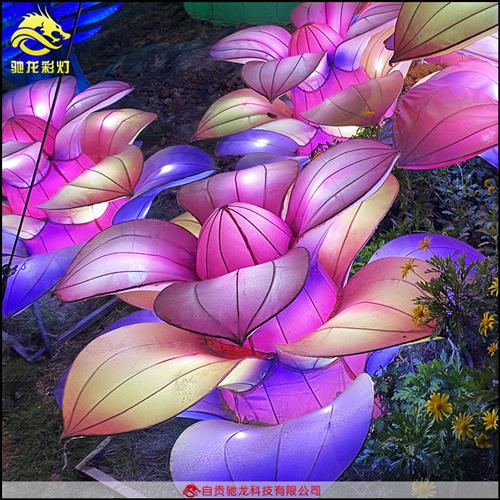 梦幻造型花灯草坪树林森林夜游氛围装扮奇幻彩灯展美陈蘑菇灯笼