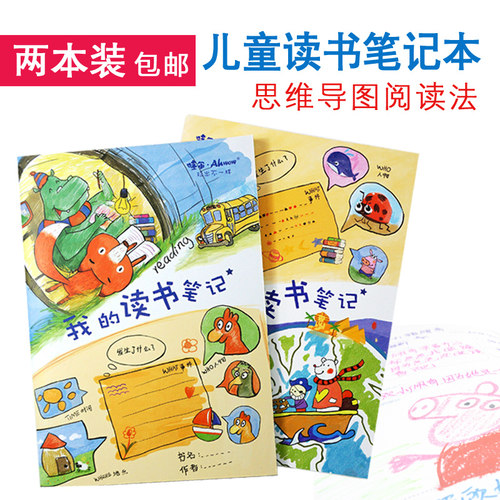 小学生阅读绘画日记本思维导图