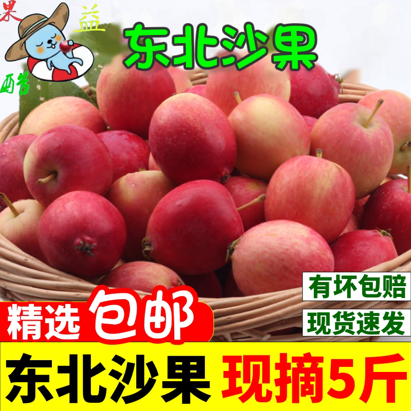 黑龙江特产东北新鲜沙果小苹果水果当季海棠果黄太平整箱5斤包邮